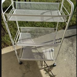 Nice Metal Rolling Cart 19x10x30 H