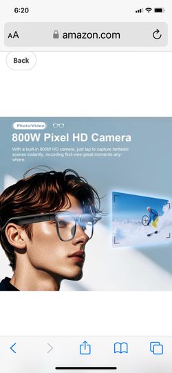 Bapick AI Smart Glasses with Camera and Audio