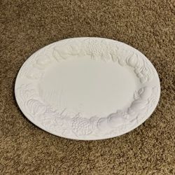 Large White Oval Serving Platter – 19” x 14”