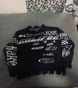 Black/White Graphic Sweater