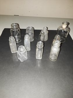 Glass bottles,small clear