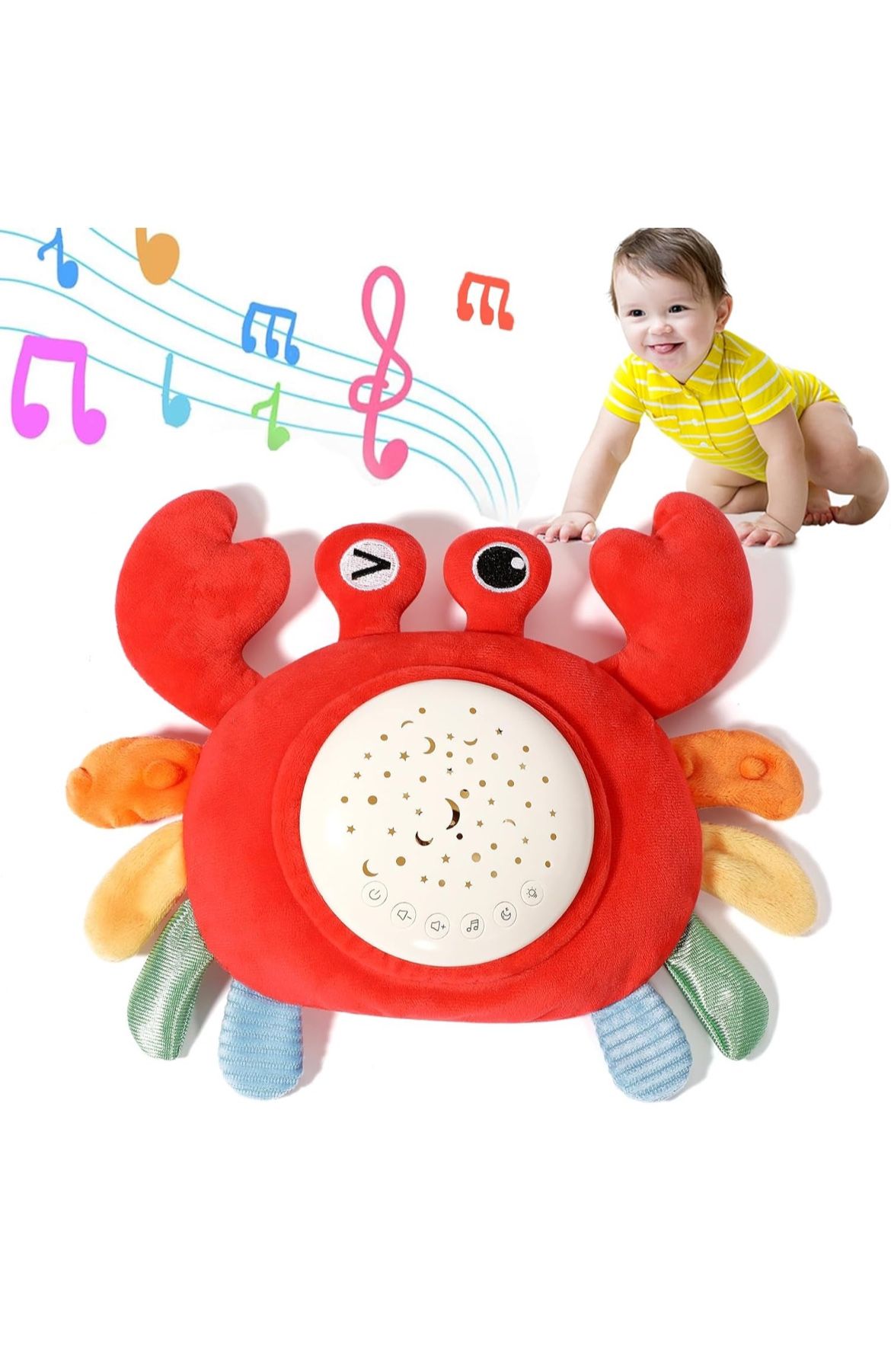 Crawling Crab Baby Toys 6-12 Months - Projection Musical Toys for Babies 0-6 6-12 Months Infant Tummy Time Toys to Sleep Aid Soothers Baby Toys 3 4 5