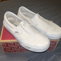 White Vans Shoes Size 6.5 Women