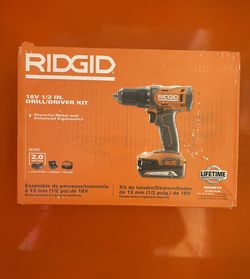 RIDGID 18V Cordless 1/2 in. Drill/Driver Kit with (1) 2.0 Ah Battery and Charger