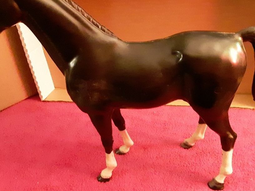 1965 Black Toy Horse Toy By Marx
