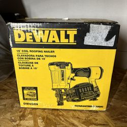 DEWALT Pneumatic 15° Coil Corded Roofing Nailer (DW45RN)