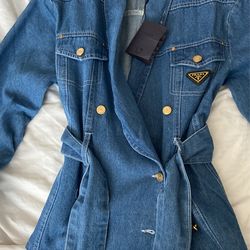 Prada blue jean jacket 