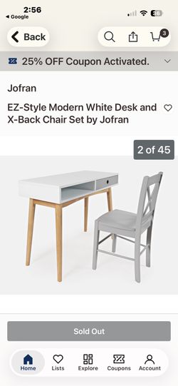 Wood Desk And Chair NEW In Sealed Box