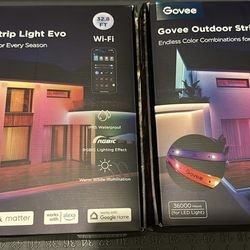 Govee Indoor/Outdoor 32.8 ft. LED multicolor Strip Lights WiFi Controlled - 2 Brand New In Box
