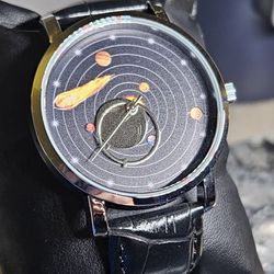 Brand New LIGE Black Mens Watches Luxury Leather Men's Watch