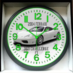 Wall Clock 2004 Ferrari Glow In The Dark Wall Clock New!