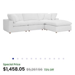 Linen Sectional Couch