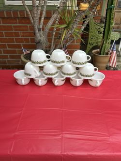 Pyrex Crazy Daisy Coffee Cups