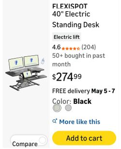 NEW 40" ELECTRIC MOTOR FLEXISPOT COMPUTER RISER 