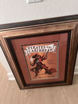 Framed Pirates Of The Caribbean Attraction Poster Disney