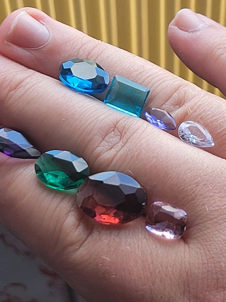 Lot Of 8 Tanzanite Elestial Fire Monatomic Andara Crystal Gemstones Lot