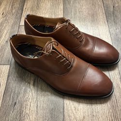 Brooks Brothers Men's Cassel Lace-Up Shoes Cognac Size 9.5