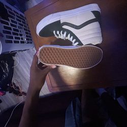 Vans Green And Cream Color Size 8 In Men 9.5 In Women