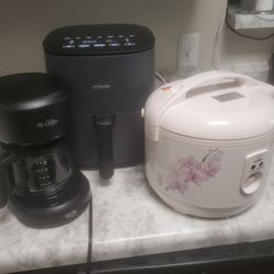 Ultimate Kitchen Starter Bundle – Coffee Maker, Air Fryer & Rice Cooker – $120 