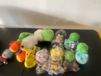 Pokémon Dragon Ball Z plushy’s collection
