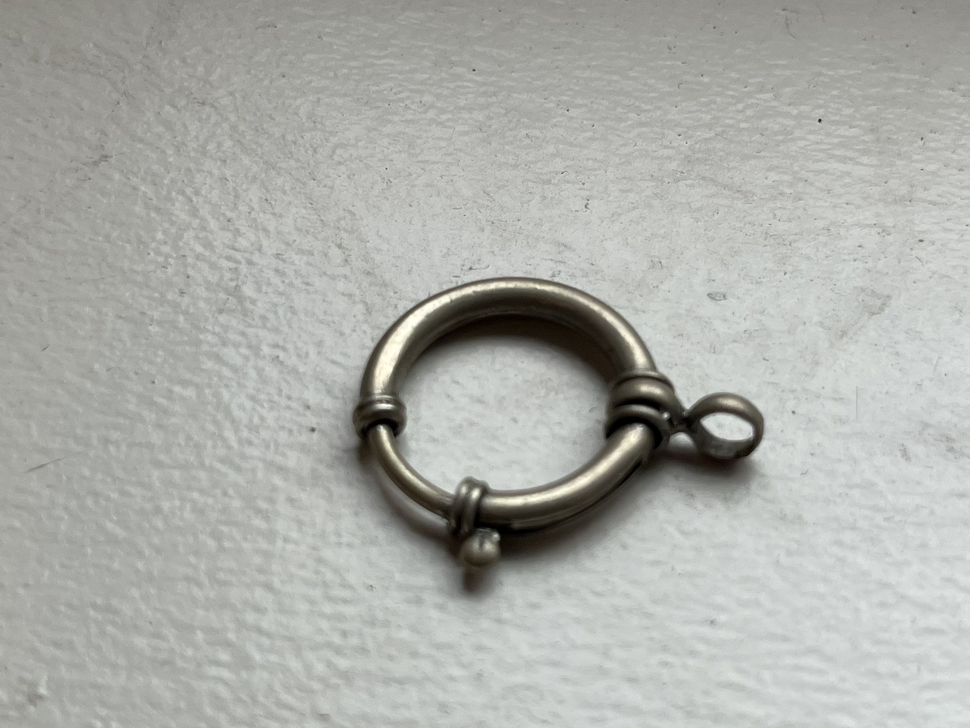 Giant Metal Jump ring. Spring Clasp. For Charms Watch Fob. Jewelry Design