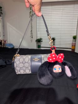 Denim Coach barrel small bag