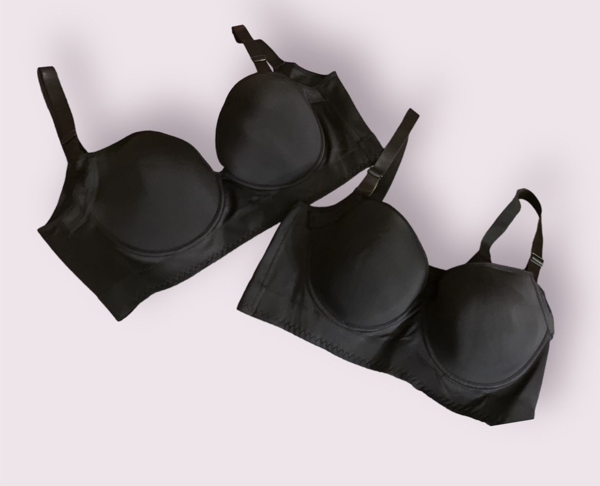 2 Woobilly Deep Cup Black Bras 42DD(E) NEW never used for Sale
