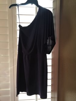 Purple one sleeve dress