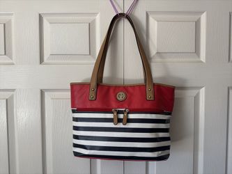 Giani Bernini Striped Tote Purse – Red, White & Blue 👜