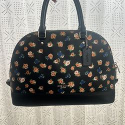 Coach Mini Sierra Crossbody Satchel in Tea Rose Floral Print