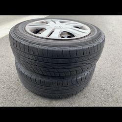 2 - 175/65r15 4x100 4x3.94 Stock Honda Civic Fit Xa Xb Ia Corolla Yaris Echo Wheels Rims Good 80% Treads Tires !!!