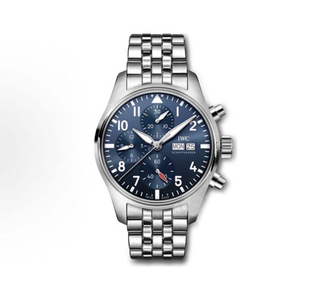IWC Pilot Series Automatic Mechanical Movement Waterproof Dual Display Chronograph Men's Watch Swiss Watch 41mm 41*14.5mm (385)27