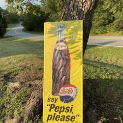 Pepsi 4ft Reproduction Metal Sign 