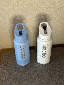 Coldest water bottle White And Blue 32oz
