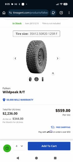 Falken Wild Peak Rt 35x12.50r20