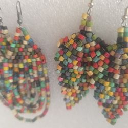 2 Pairs Of Boho Beads Earings 