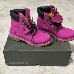 TIMBERLAND PREMIUM 6 IN WATERPROOF BOOT DARK PINK NUBUCK