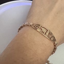 14k gold plated braceelet