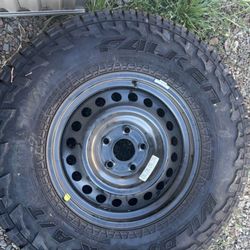 New 285/70R17 Falken Wildpeak on Steel Rim