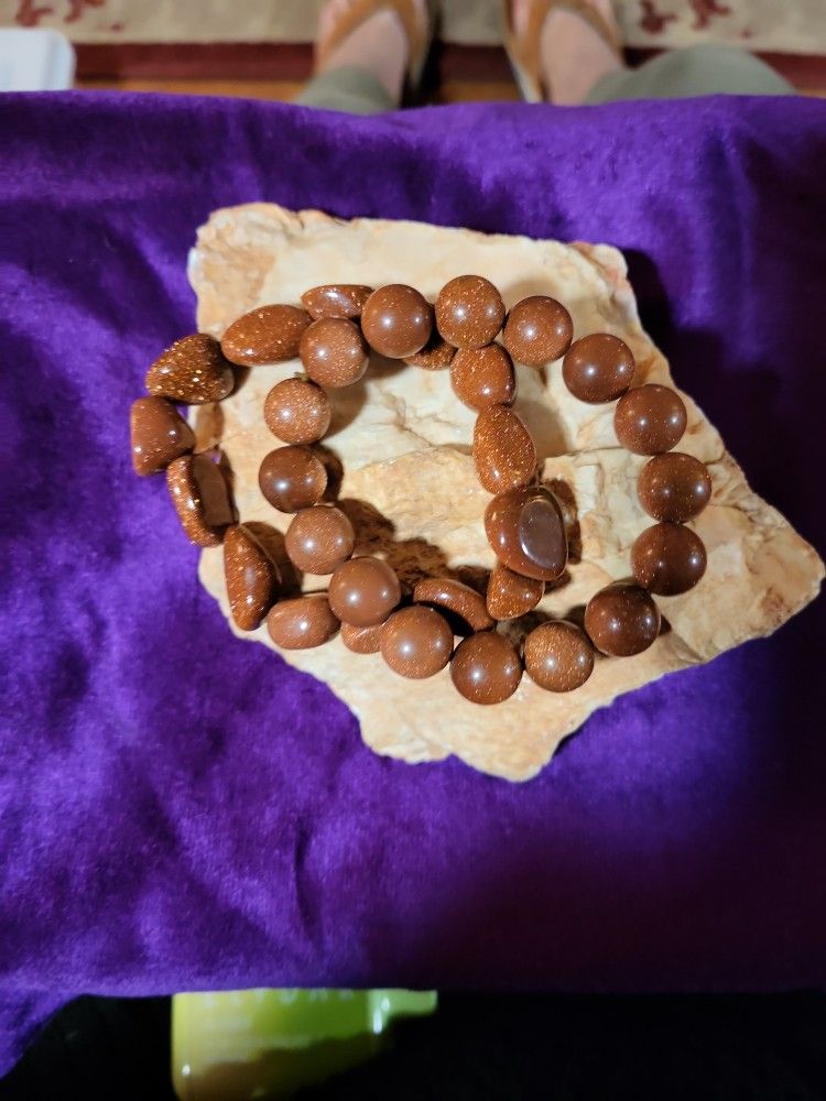 Goldstone Bracelets.  2 For 1