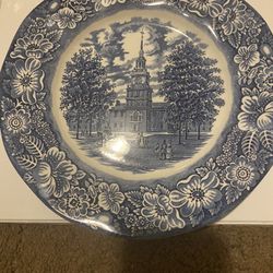 Liberty Blue Independence Plate Made In England