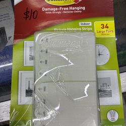 3M Command Large Picture Hanging Strips, 34 Pairs