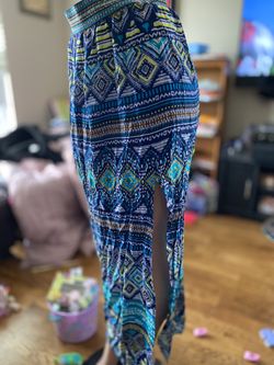 Geometric Pattern Skirt Ankle Length