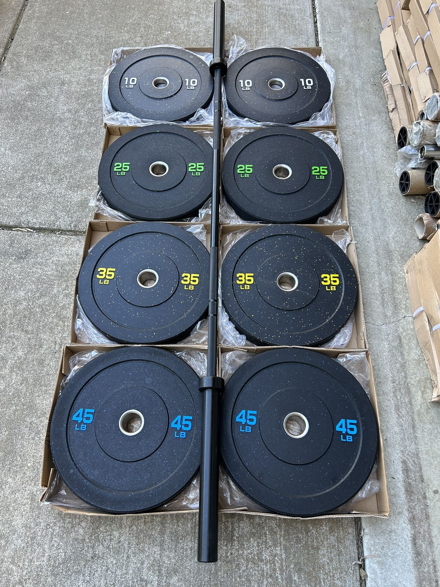 Brand New Olympic Weights And Barbell