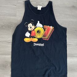Vintage 2007 Disneyland Resort Tank Top Shirt Size Large Mickey Mouse
