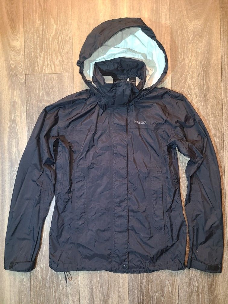 Marmot Womens Size S Black Packable Rain Jacket 
