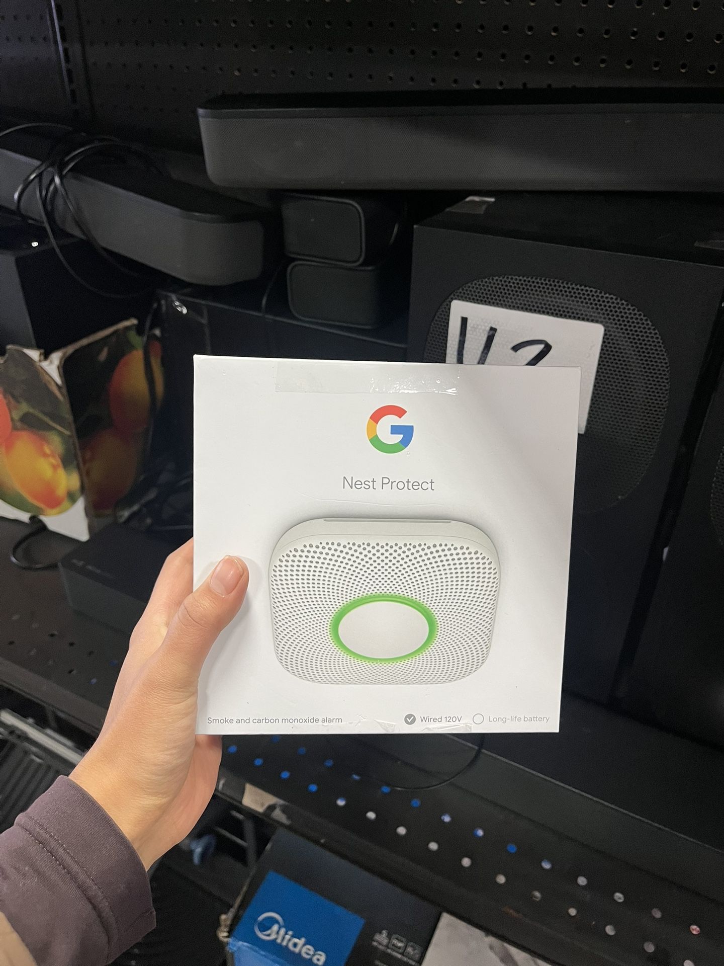 Google Nest Protect Wired 120 V Smoke And Carbon Monoxide Alarm