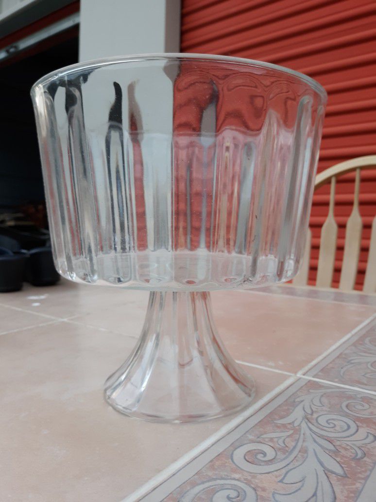 Sierra Fluted Glass Trifle Bowl( Vintage