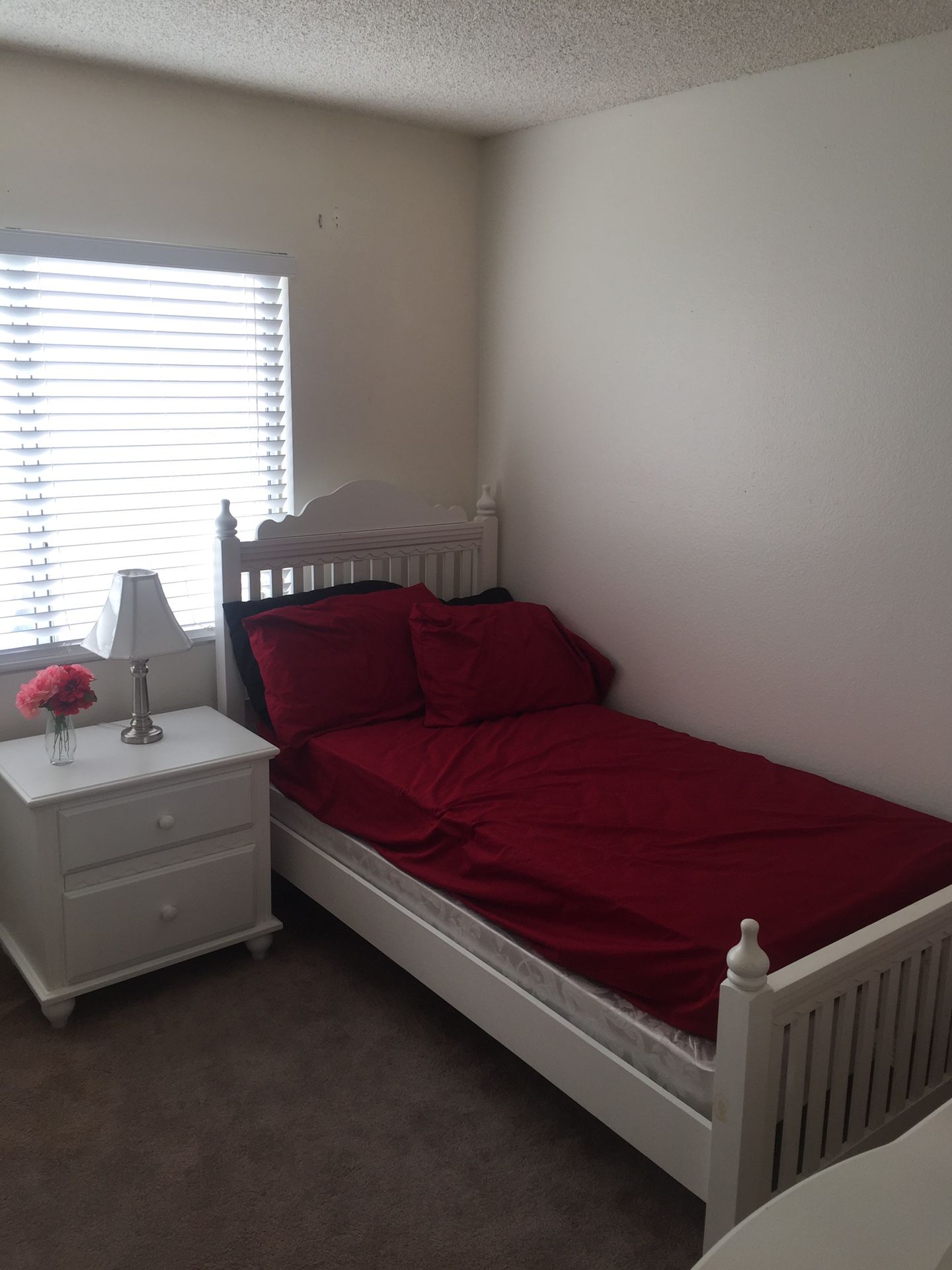 Two Twin Bed Bedroom Set (With box and Mattress)