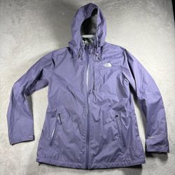 The North Face Alta Vista Rain Jacket Women's L Purple Dryvent Full Zip #761